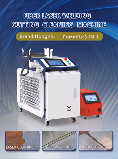 Saldatrice portatile per taglio/pulizia laser a fibra 3 in 1 1000W 1500W 2000W 3000W per acciaio al carbonio, acciaio inossidabile, alluminio, ottone, metallo, ferro, saldatura